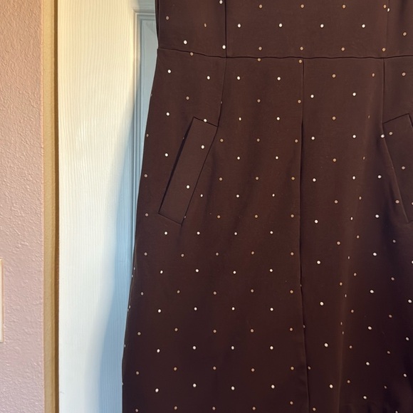 Lands' End Chocolate brown polka dot Dress size 10 - Picture 5 of 9